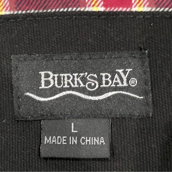 Burks Bay NRA Member Men's Jacket Black Canvas Flannel Lined Size Large - Picture 3 of 12